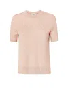 Fendi Ff Cotton And Viscose Sweater In Pink