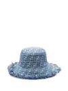 Fendi Ff Monogram Bucket Hat Hats Light Blue In Blue
