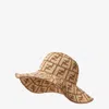 Fendi Brown Viscose And Cotton Hat In Brown