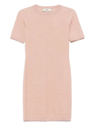 FENDI FENDI FF COTTON MINI DRESS