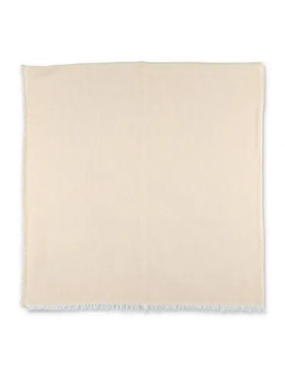Fendi Ff Cotton Shawl In Neutral