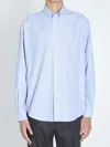 Fendi Ff Cotton Shirt In Light Blue