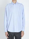 Fendi Ff Cotton Shirt In Light Blue