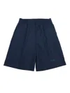 Fendi Blue Bermuda Shorts With All-over Tone-on-tone Gg Motif In Cotton Boy In Multicolor
