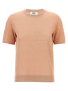 Fendi Peach Crewneck Cropped T-shirt