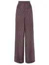 Fendi Pantaloni Ff Crepe Satin In Multicolor