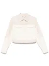 Fendi Ff Motif Denim Jacket In Neutral