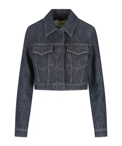 Fendi Brunello Cucinelli Striped Cotton T-shirt In Blue