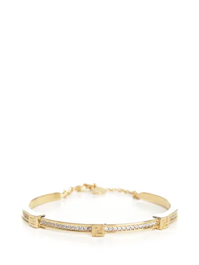 Fendi Ff Cube Bangle Metallo/crista Jewelry Gold
