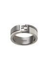 Fendi Ff Cube Ring In Gray