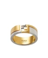 Fendi Ff Cube Ring In Green