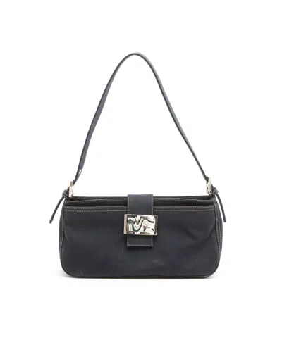 Fendi Ff Denim Bag In Blue