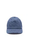 Fendi Ff Denim Baseball Hat In Blue