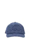 Fendi Ff Denim Baseball Hat In Blue