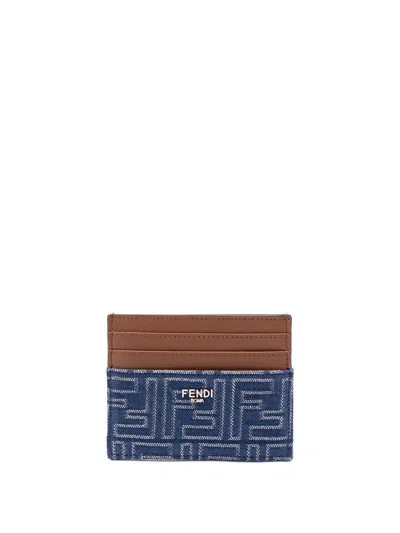 FENDI `FF` DENIM CARD CASE