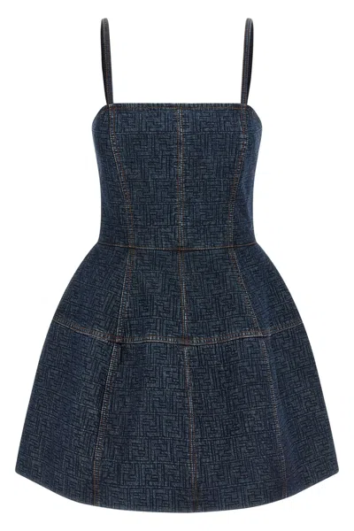 FENDI 'FF' DENIM DRESS