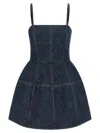 Fendi Mini Dress Denim Ff Emb In Animal Print