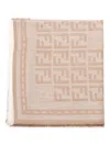 Fendi Ff Denim Effect Shawl In Neutral