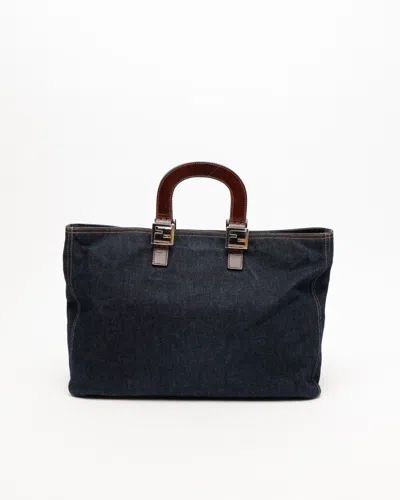 Fendi Ff Denim Handbag