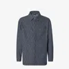 Fendi Giubbino In Denim Ricamato Uomo In Blue