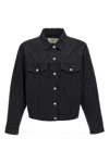 Fendi Ff Denim Jacket In Black