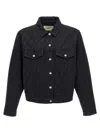 Fendi Ff Denim Jacket In Black