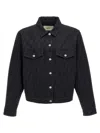 Fendi Ff Denim Jacket In Black