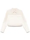 Fendi Two-tone Denim Jacket In Neutrals