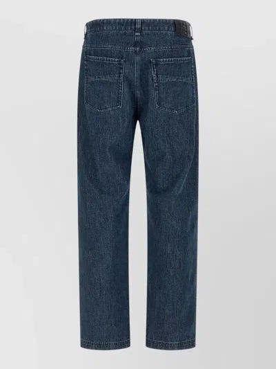 Fendi Ff Denim Jeans Belt Loops Five Pockets In Blue