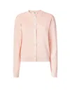 Fendi Ff Jacquard Wool Cardigan In Pink