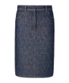 Fendi Ff Denim Skirt In Blue