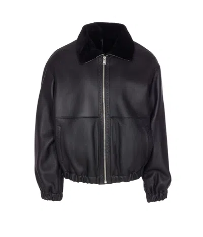 Fendi Ff Detail Blouson In Black