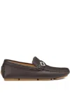 Fendi Ff-detail Leather Loafers In Brown