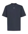Fendi Ff Metal Detail Cotton T-shirt In Black