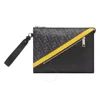 Fendi Ff Detailed Clutch Purse In Black