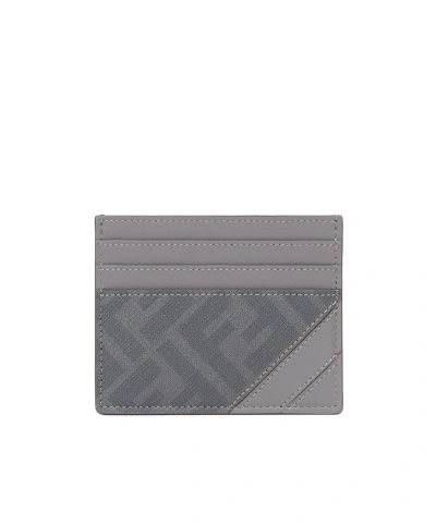 Fendi Ff Diagonal Card Pack In Gray