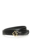 Fendi Ff Diamonds Thin Belt Accessories In Black