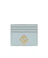 Fendi Ff Diamond Card Holder In Green
