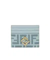 Fendi Ff Diamond Card Holder In Green
