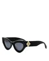 Fendi Ff Diamonds Fe40146i 01v In Black/blue Solid