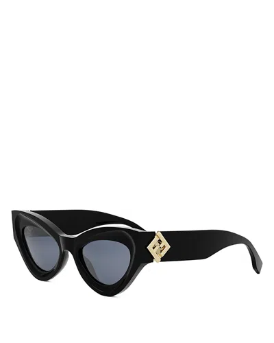 FENDI FF DIAMOND CAT EYE SUNGLASSES, 52MM