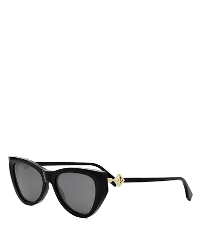 FENDI FF DIAMOND CAT EYE SUNGLASSES, 54MM