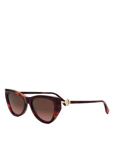 FENDI FF DIAMOND CAT EYE SUNGLASSES, 54MM