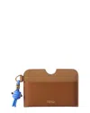 Fendi Ff Diamond Leather Card Case In Pattern