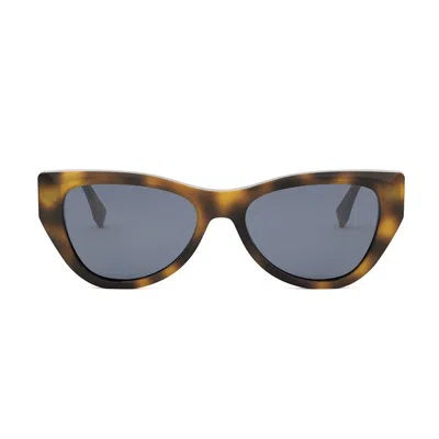 Fendi Ff Diamond Sunglasses In Brown