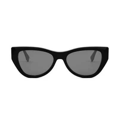 Fendi Ff Diamond Sunglasses In Black