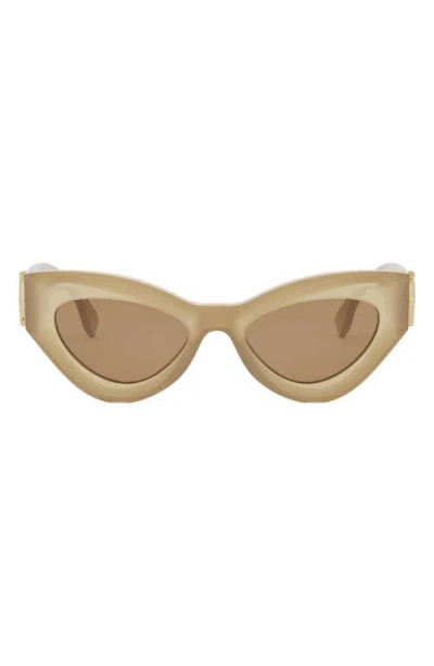 Fendi Ff Diamonds Cat-eye Acetate Sunglasses In Neutrals