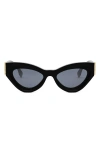 Fendi Ff Diamonds Fe40146i 01v In Shiny Black/blue