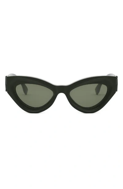 Fendi Ff Diamonds 52mm Cat Eye Sunglasses In Green