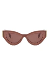 Fendi Ff Diamond Logo Acetate Cat-eye Sunglasses In Shiny Red/violet